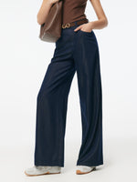 Denim Glitter Detailed Women Loose Straight Jeans GOELIA