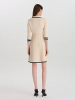 Fitted Double-Breasted V-Neck Mini Dress GOELIA