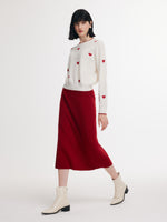 [Preview] Lyocell Wool Blend Jacquard Knit Top And Skirt Two-Piece Set GOELIA