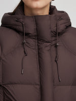 Lightweight Drawstring Hem Hooded Goose Down Jacket GOELIA