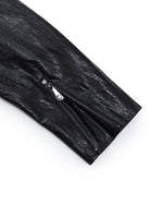 PU Leather Adjustable Waist Women Jacket GOELIA