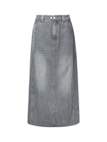 [Preview] Lyocell Cotton Blend Denim Women Column Skirt GOELIA