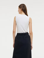Two-pack (Black & White) Modal V-Neck Women Tank Top GOELIA