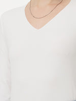 Two-pack (Black & White) Modal V-Neck Long Sleeve Top GOELIA