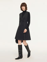 Vest Dress And Mock Neck Knit Top Two-Piece Set GOELIA
