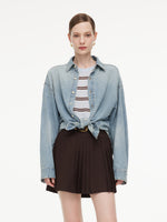 100% Cotton Denim Unisex Oversized Shirt GOELIA