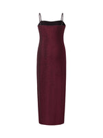 Glitter Women Party Slip Maxi Dress With Detachable Spaghetti Strap GOELIA