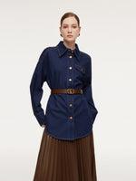 Denim Loose Fit H-Line Women Shirt GOELIA