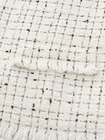 Wool Blend Tweed Frayed Hem Women Jacket GOELIA