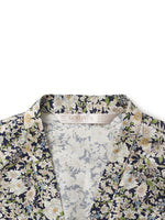 Floral Printed V-Neck Puff Sleeves Women Midi Dress GOELIA