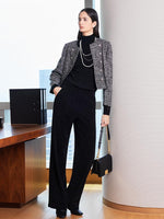 Classic Tweed Cropped Women Jacket GOELIA