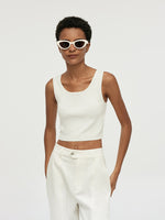 GOELIA X CHRISTINE PHUNG Knitted Hoodie And Tank Top Two-Piece Set GOELIA