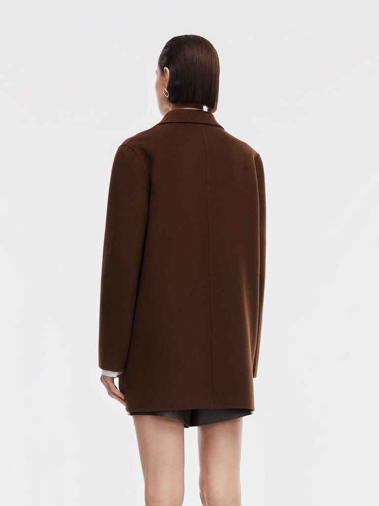 Cashmere Wool Blend Double-Faced Women Jacket