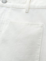 100% Cotton Denim Women Wide Leg Jeans With Belt GOELIA