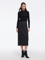 Knit Tank And Skirt And Long Sleeve Top Three-Piece Set GOELIA