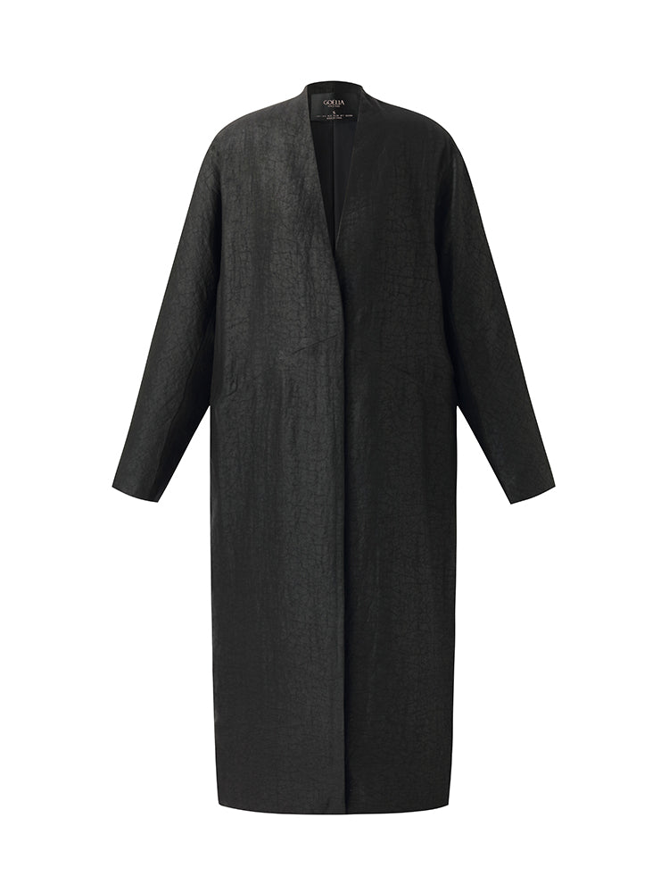 18 Momme Xiang Yun Silk Women Overcoat GOELIA