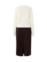 [Preview] Lyocell Wool Blend Cardigan And Skirt Two-Piece Set GOELIA