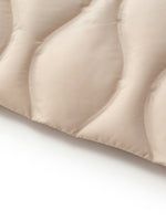 Gathered Waist Long Goose Down Coat With Belt GOELIA