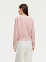 100% Wool Cable Knit Women Sweater GOELIA