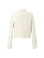 Goelia Women's Wool Blend Stand Collar Single-Breasted Women Jacket For Work And Daily GOELIA