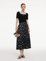 [Preview] Ribbon Print A-Line Women Skirt GOELIA
