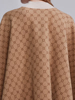 [Preview] 100% Wool Reversible Monogram Women Cape Coat GOELIA