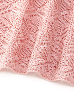 Tencel Blend Tie Front Knit Top And Crocheted Column Skirt Two-Piece Set GOELIA