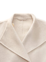 [Preview] Camel Hair Wool Silk Blend Double-Faced Women Wrap Overcoat GOELIA