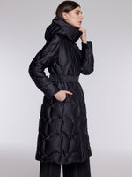 [Preview] Hooded Goose Down Belted Overcoat GOELIA