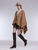 [Preview] 100% Wool Reversible Monogram Women Cape Coat GOELIA