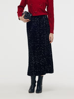 Velvet Sequins Women Mermaid Skirt GOELIA