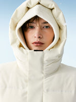 Thermal Tech Back Hooded Unisex Long Goose Down Coat GOELIA