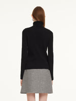 100% Wool Turtleneck Women Knit Top GOELIA