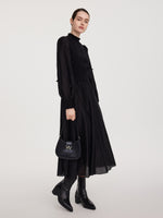 Tencel Blend Patchwork Women Maxi Dress GOELIA