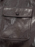 PU Leather Stand Collar Wind-Proof Women Belted Jacket GOELIA