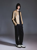PU Leather H-Line Zip-Up Unisex Jacket GOELIA