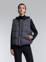 [Preview] Goose Down Vest And Knit Zip-Up Hoodie Two-Piece Set GOELIA