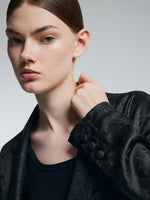 19MM Gambiered Canton Gauze Women Jacquard H-Line Blazer GOELIA