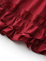Tencel Ruffle Hem Women Tiered Vest Midi Dress With Slip Dress And Belt GOELIA