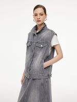 [Preview] Lyocell Cotton Blend Denim Women Vest GOELIA
