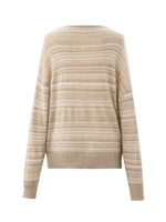[Preview] Brushed Cashmere Wool Stripe Women Sweater GOELIA