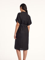 Xiang Yun Silk V-Neck Midi Dress GOELIA