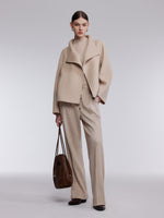 [Preview] Drawstring Waist Straight Leg Women Knit Pants GOELIA