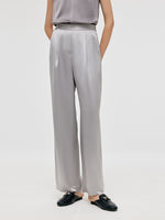 Acetate Straight Glossy Women Pants GOELIA
