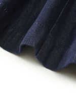 Denim Pleated Women Half Skirt GOELIA
