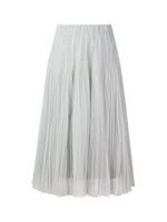 [Preview] Elastic Waist A-Line Pleated Women Mesh Skirt GOELIA