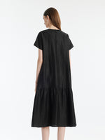 16 Momme Xiang Yun Silk Women Midi Dress GOELIA
