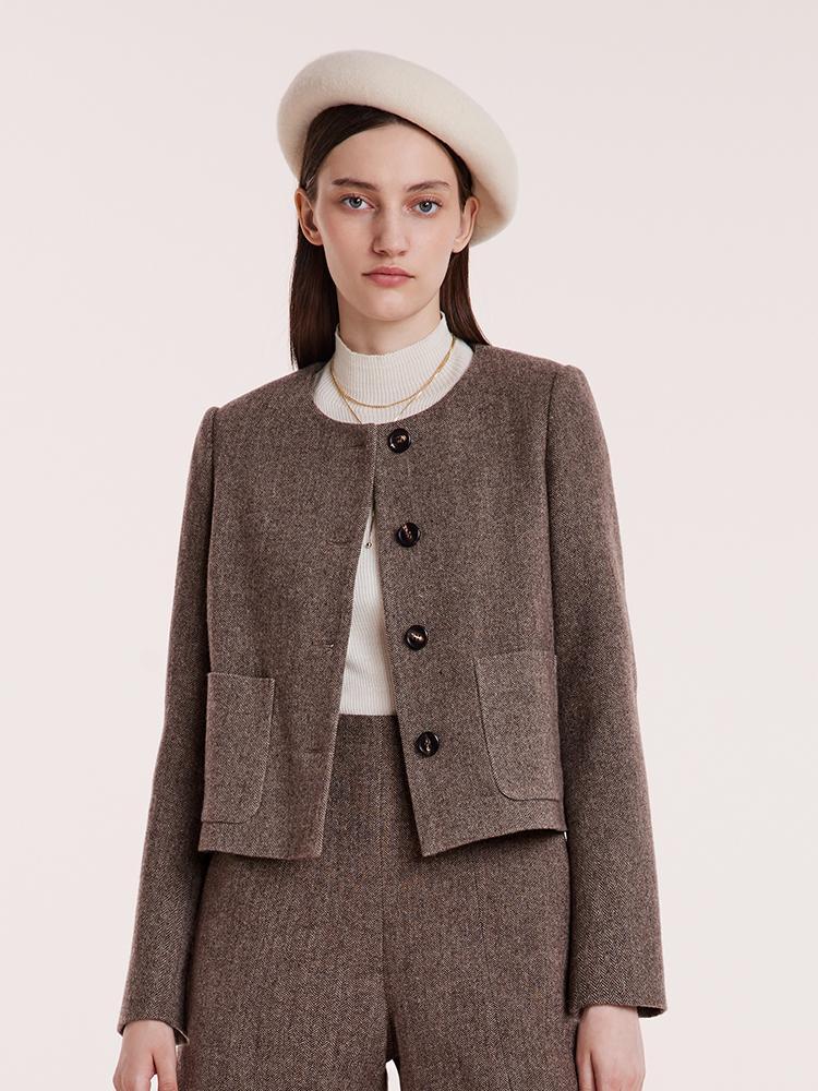 Washable Wool Short Coat GOELIA