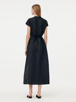 18MM Xiang Yun Silk Adjustable Waist Women Midi Dress GOELIA
