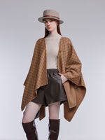 [Preview] 100% Wool Reversible Monogram Women Cape Coat GOELIA